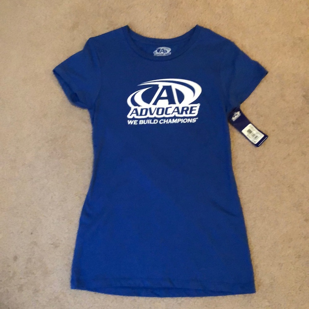 NWT size large AdvoCare royal blue T-shirt